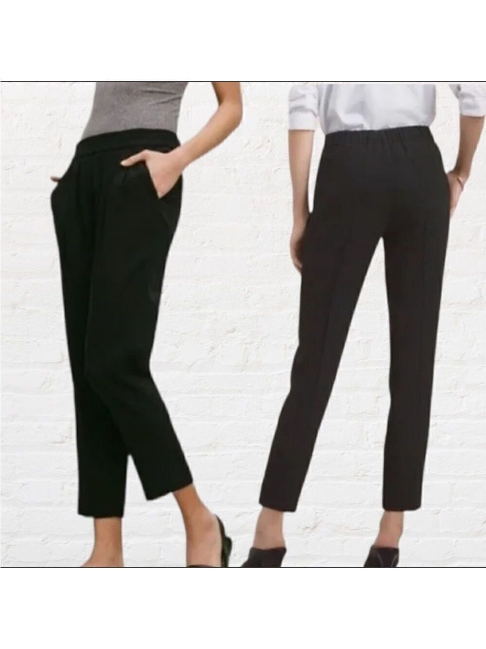 Aritzia Babaton Black Cohen Pull On Crop Pant Sz 0